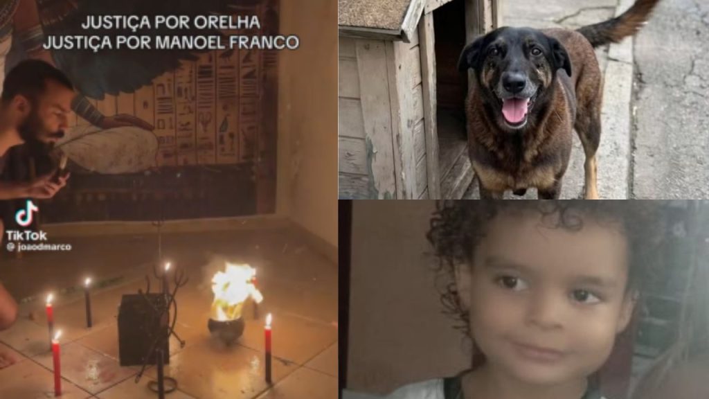 Macumbeiro faz trabalho por justiça por Manoel, de 3 anos, morto pelo pai em Manaus, e por cachorro Orelha